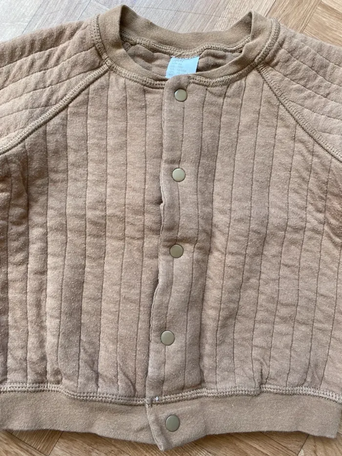 Veste boutonné marron taille 12/18 mois H&M - photo numéro 3