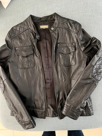 Veste en cuir vintage taille M