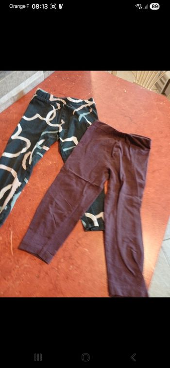 Lot de 2 leggings fille taille 3 ans