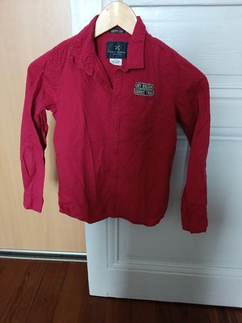 Chemise tape à l'oeil bordeaux et noir