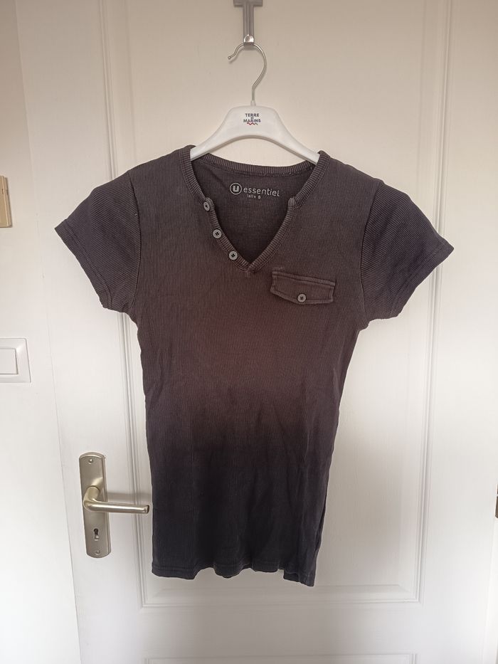 T shirt côtelé - photo numéro 1