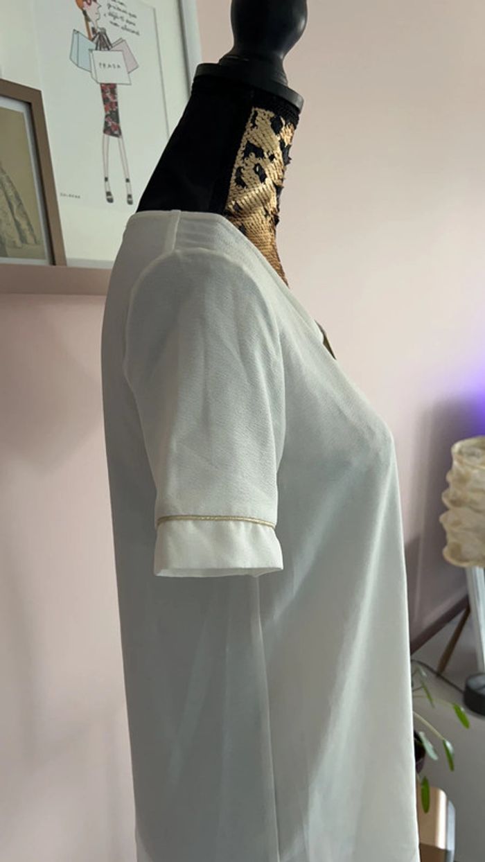 Top blanc et doré - photo numéro 5