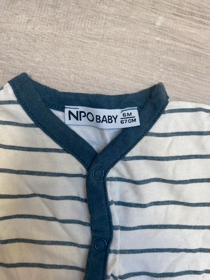 Barboteuse rayée bleue - photo numéro 3