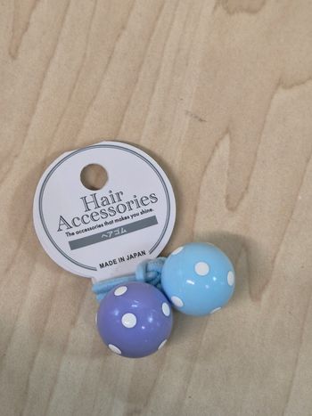 Élastique cheveux boules à pois à l'unité