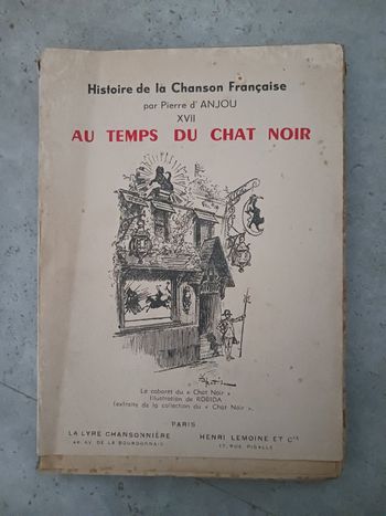 livre ancien au temps du chat noir Pierre d'Anjou