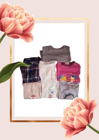 💫🌸 Lot de 7 t-shirts pour fille 🌸💫