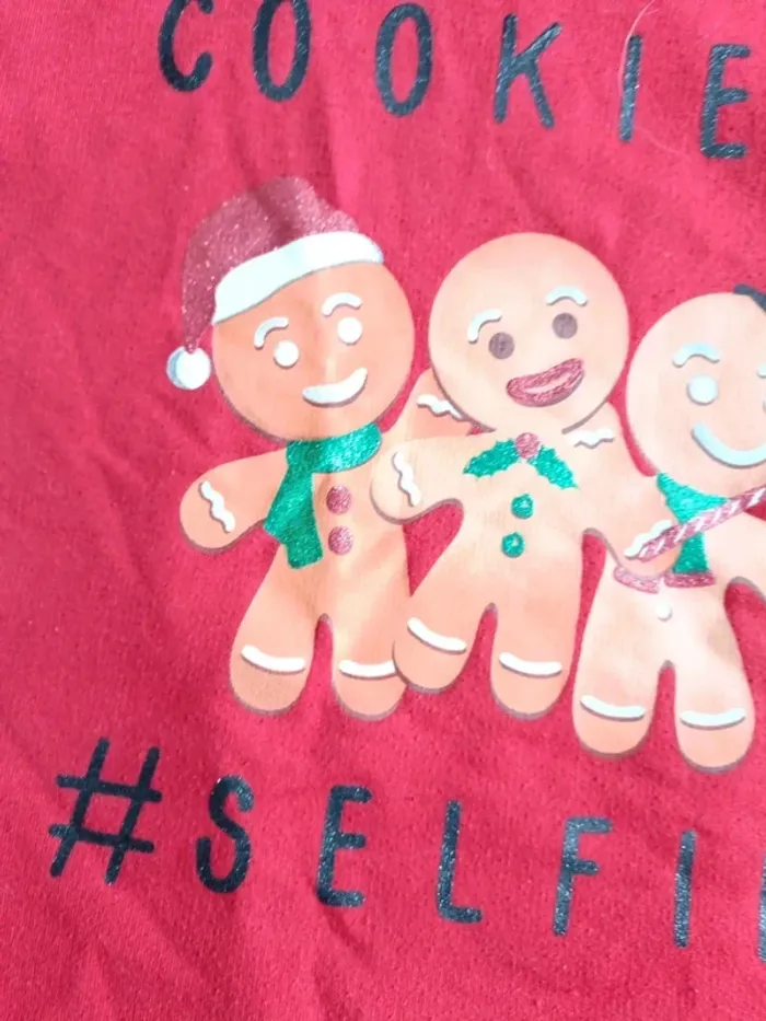 Pull de Noël ckj taille xl cookies selfie rouge - photo numéro 5