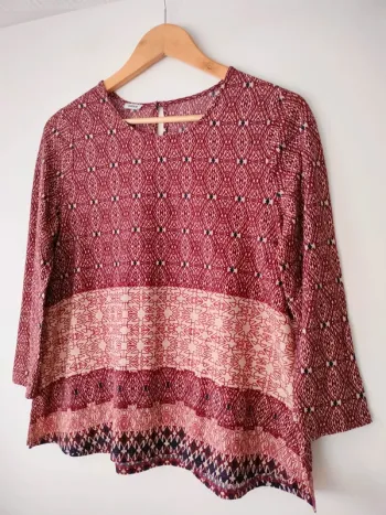 Blouse motifs Bordeaux Pimkie M