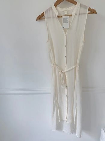 Robe chemise crème neuve avec étiquette H&M