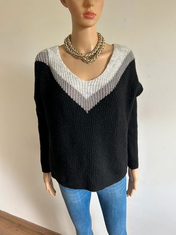 Pull noir gris et argenté LolaLiza taille S TBE