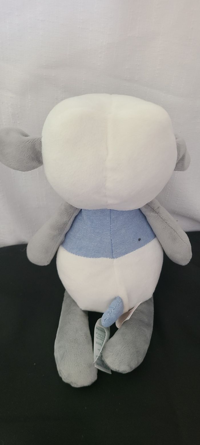 Peluche mouton OBAIBI gris blanc bleu étoile 33 cm - photo numéro 2