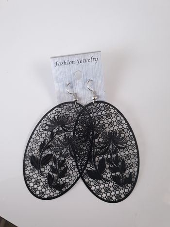 Boucle d oreille fantaisie noir