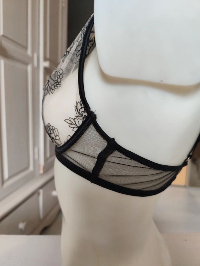 Soutien gorge transparent noir - 85B - photo numéro 5