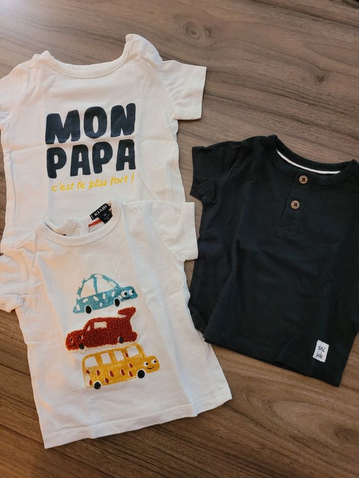 Lot 3 tee shirt kiabi mon papa