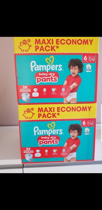 2 Pampers Baby Dry Pants Taille 6
