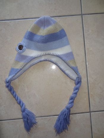 bonnet doublé polaire bleu