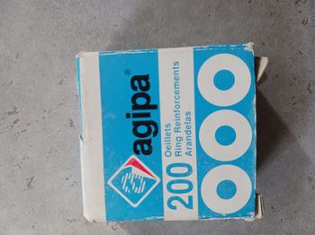 boite de 200 oeillets de renforcement Agipa