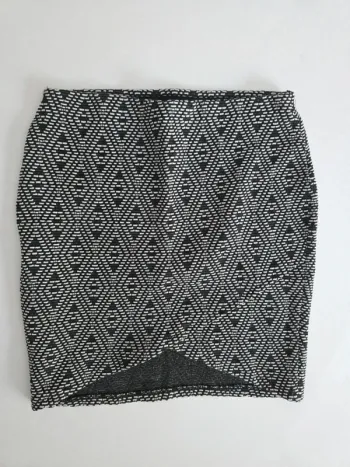 Jupe élastique grise et noir