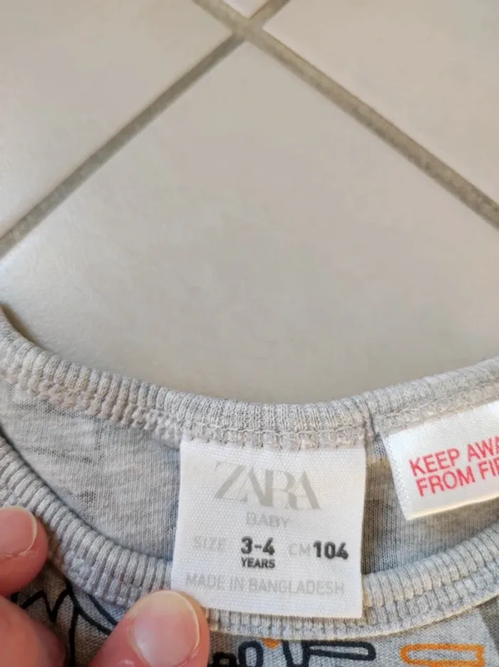 Tee-shirt ML Zara 3-4 ans - photo numéro 2