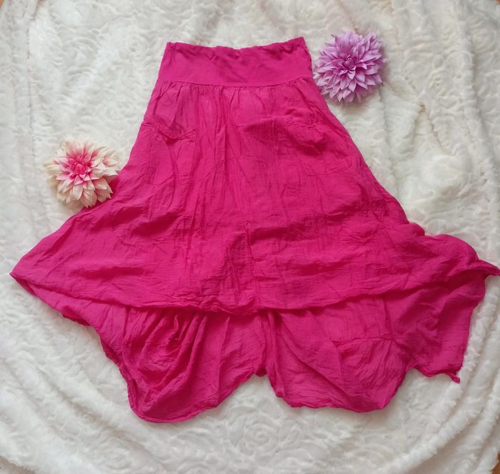 Jupe longue rose asymétrique 9/10 ans - photo numéro 2