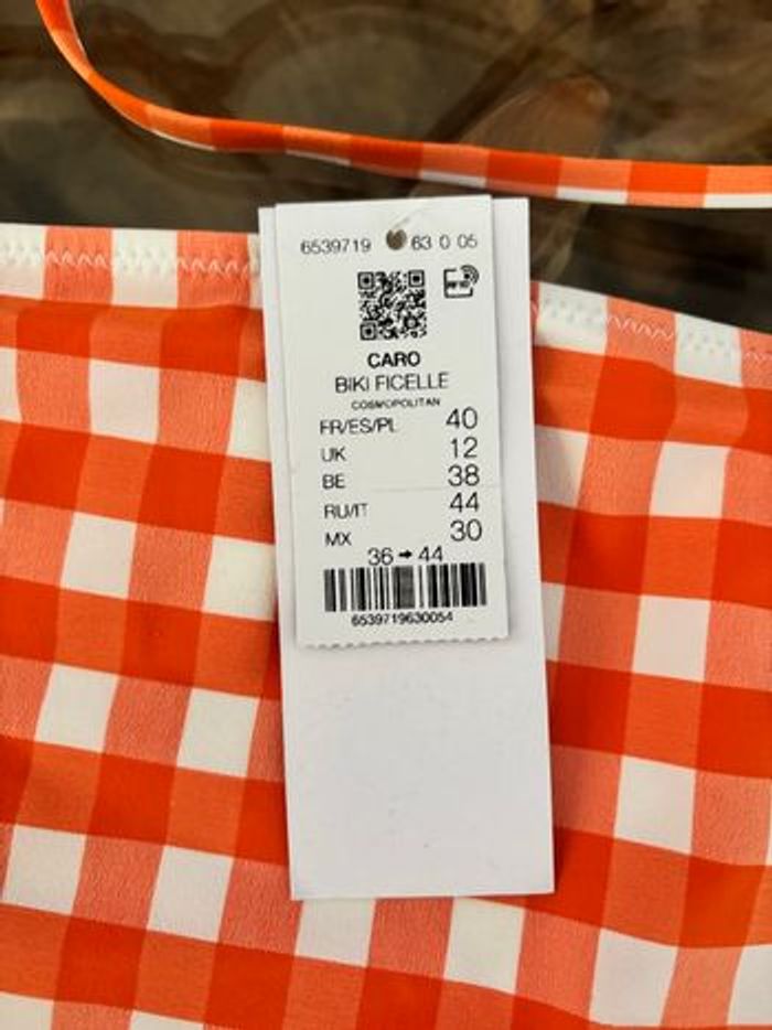 Maillot de bain 2 pièces carreaux Etam - photo numéro 5