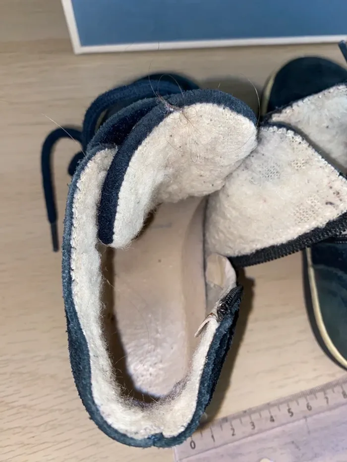 Bottines bottillons jacadi Paris bleu marine garçon fourré polaire hiver pointure 28 - photo numéro 9