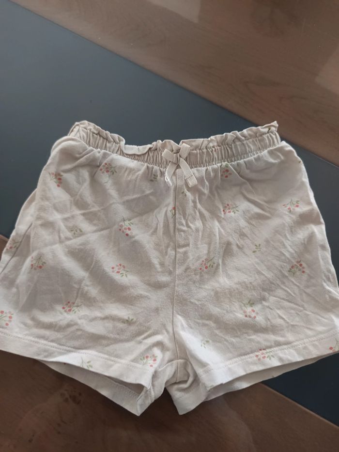 Lot de 2 Shorts en coton fille 3 ans - photo numéro 2