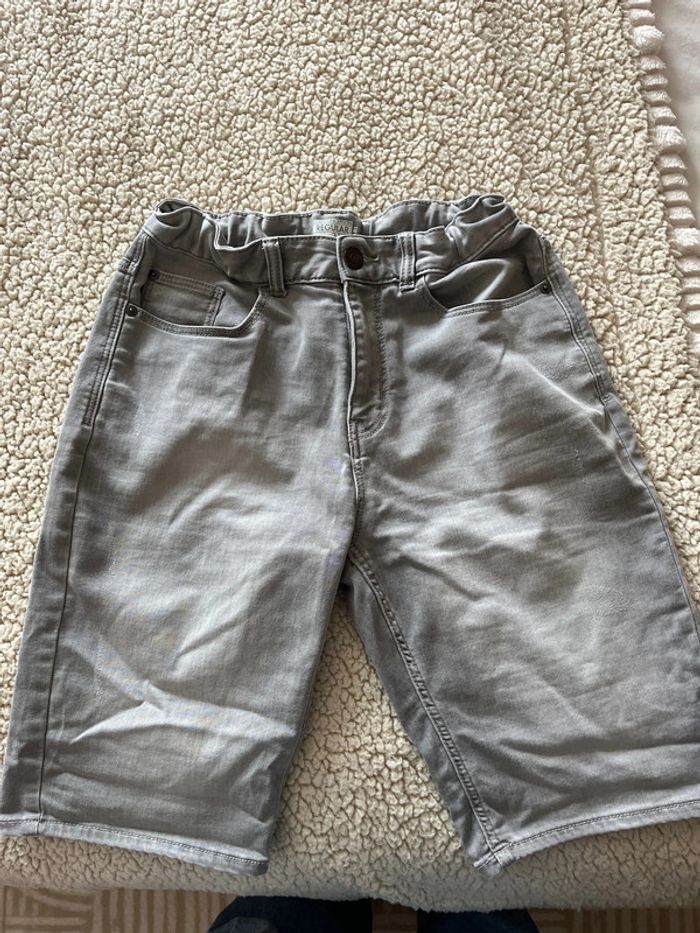 Short en jean gris
