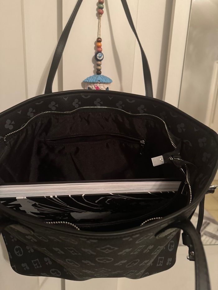 Neuf Sac cabas monogramme + pochette assortie - photo numéro 7