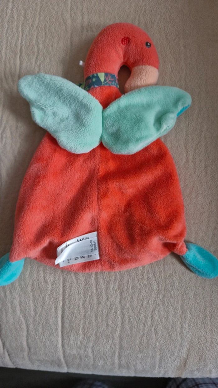 Doudou plat Flamant rose pusblu - photo numéro 2