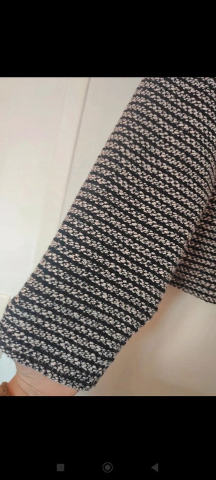 Pull en maille noir et blanc taille L Stradivarius - photo numéro 5