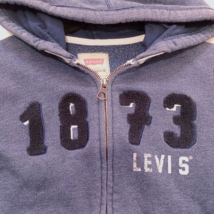 Levi's Sweat a Capuche Zippé Pour Garçon 10 ans. Gilet Zippé Bleu - photo numéro 4