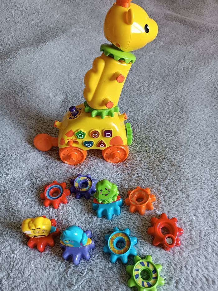 Jouet d’éveil – Girafe interactive avec engrenages - photo numéro 9