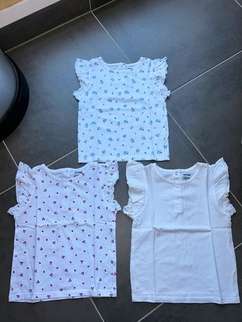 Lot de 3 tshirts sans manches volantées bébé fille Kiabi