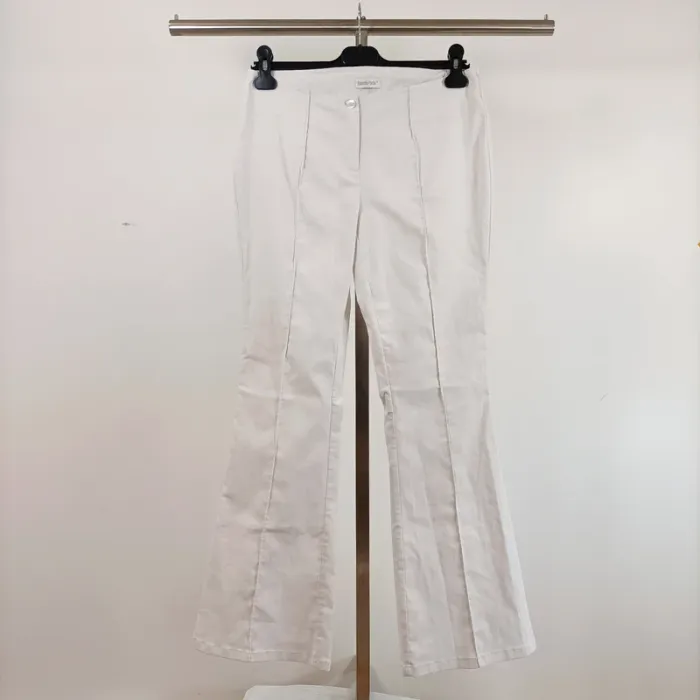 Pantalon blanc Vintage - tribal bas du dos - Blancheporte - taille 40 Couture apparentes A383 - photo numéro 3
