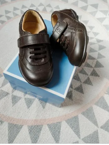 Baskets habillées Marron Cuir - Jacadi - T24 - Très Bon État
