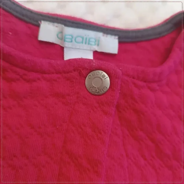 🔸Veste / Gilet Fushia Fille - Obaïbi 9 mois🔸 - photo numéro 5