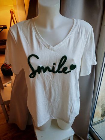 Manches courtes lettre smile 40