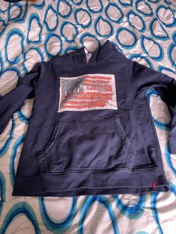Sweat pull capuche Lévis marine t 14 ans