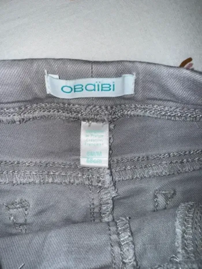 Pantalon jeans gris - photo numéro 3