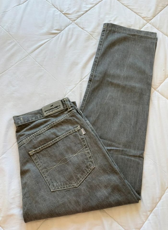 Jean homme gris clair vintage y2k 00s taille XL/48 – coupe droite regular – 100% coton