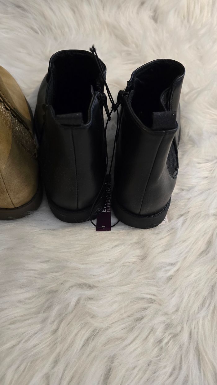 Neuves (non portées) 😍🤩⚘️🩷 superbes lot de deux paires de bottines fille pointure 33 😍🤩⚘️🩷 - photo numéro 3