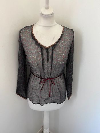 Blouse transparente à motifs one step S