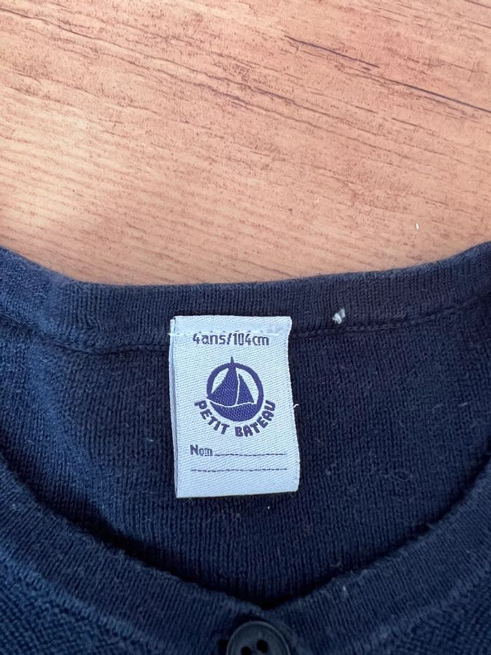 Gilet marine petit bateau 4 ans - photo numéro 2