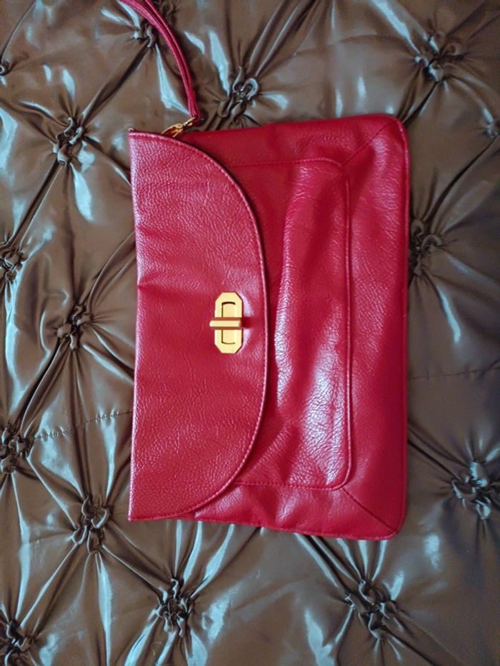 Sac à main pochette rouge - photo numéro 4