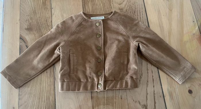 🤎 Veste en daim marron – 24 mois – Tape à l'oeil 🧸