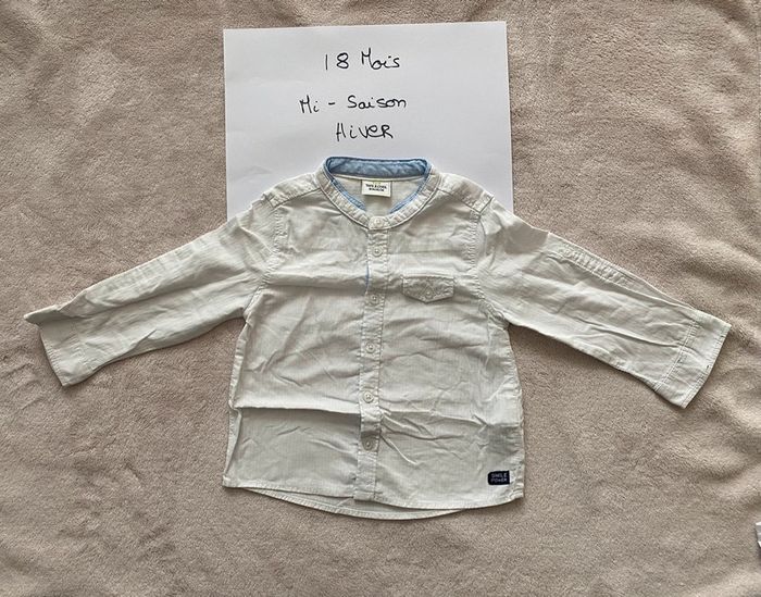 Lot 2 T-shirts manches longues & 1 chemise - 18 mois - TAO, Kiabi, In extenso - TBE - photo numéro 6
