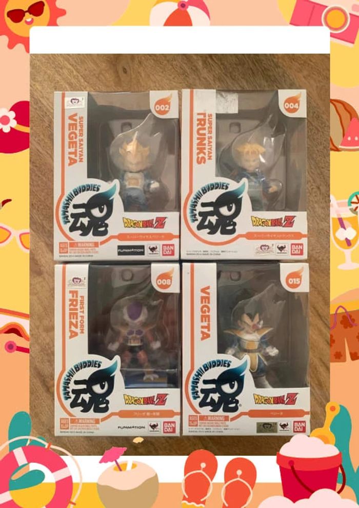 Lot figurines dragon ball tamashi buddies diorama trunks vegeta freezer Frieza