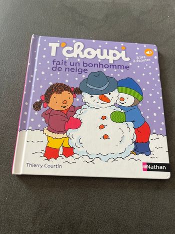 Livre tchoupi t’choupi fait un bonhomme de neige
