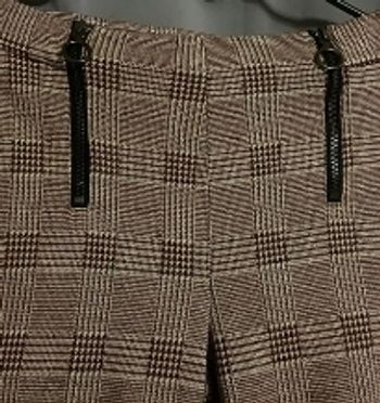 Pantalon legging Mim bordeaux et blanc1